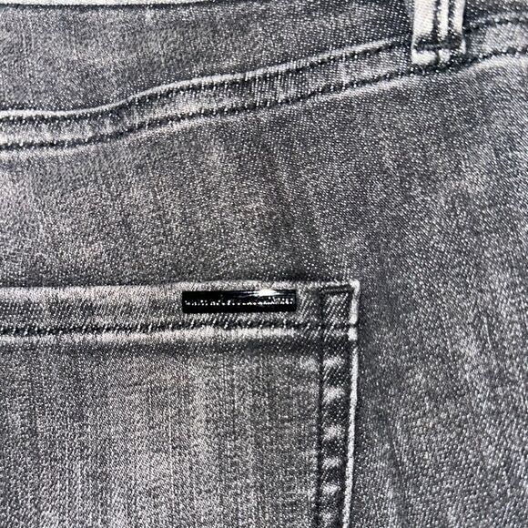 WHBM Gray Jeans with Black Sequin Stripes Size 4 - Picture 8 of 11